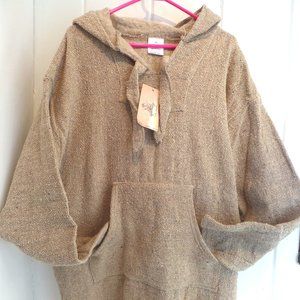 XL Ladies New Tweed Cotton Hippie Boho Hoodie